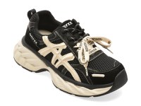 Pantofi sport GRYXX negri, T6533, din material textil si piele naturala - 1