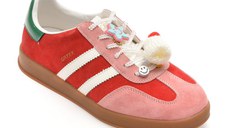 Pantofi sport GRYXX rosii, C9216, din piele naturala