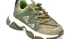Pantofi sport GRYXX verzi, 1006, din material textil si piele naturala