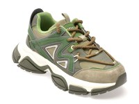 Pantofi sport GRYXX verzi, 1006, din material textil si piele naturala - 1