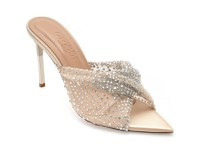 Papuci eleganti GRYXX bej, 89086, din material textil - 1