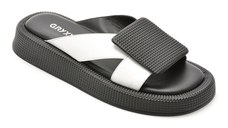 Papuci GRYXX alb-negru, 3154248, din piele naturala