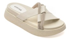 Papuci GRYXX albi, 1350H13, din piele naturala