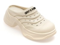 Papuci GRYXX albi, 6119, din piele naturala - 1