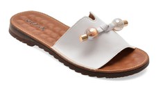 Papuci GRYXX albi, 70448, din piele naturala