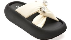 Papuci GRYXX albi, 8826, din piele ecologica
