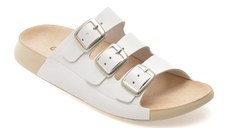 Papuci GRYXX albi, SGP29, din piele naturala