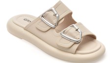 Papuci GRYXX albi, V931C19, din piele naturala