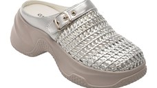 Papuci GRYXX argintii, 2511, din piele ecologica