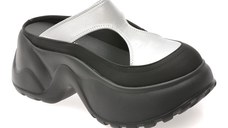 Papuci GRYXX argintii, 6350, din piele naturala