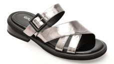 Papuci GRYXX argintii, H757, din piele naturala