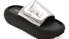 Papuci GRYXX argintii, L821, din piele ecologica