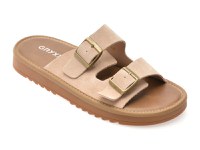 Papuci GRYXX bej, 12504, din piele intoarsa - 1