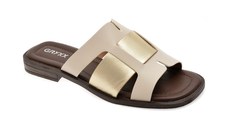 Papuci GRYXX bej, 1352G17, din piele naturala