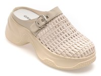 Papuci GRYXX bej, 2511, din piele ecologica - 1