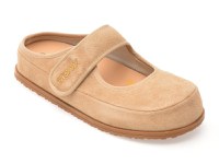 Papuci GRYXX bej, 25905, din piele intoarsa - 1