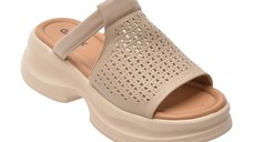 Papuci GRYXX bej, 28618, din piele naturala