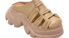 Papuci GRYXX bej, 56263, din piele naturala