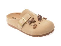 Papuci GRYXX bej, B6610, din piele intoarsa - 1