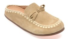 Papuci GRYXX bej, DG2025, din piele intoarsa