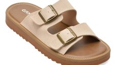 Papuci GRYXX bej din piele intoarsa - Model 12504