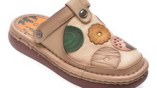 Papuci GRYXX bej, Y3756, din piele naturala