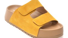 Papuci GRYXX galbeni, 33719, din piele intoarsa