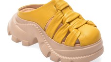 Papuci GRYXX galbeni, 56263, din piele naturala