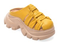 Papuci GRYXX galbeni, 56263, din piele naturala - 1