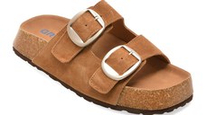 Papuci GRYXX maro, 5219, din piele intoarsa