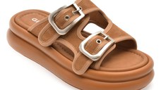 Papuci GRYXX maro, Y24L08, din piele intoarsa
