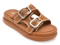 Papuci GRYXX maro, Y24L08, din piele intoarsa - 1
