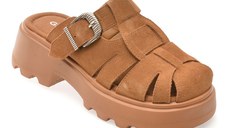 Papuci GRYXX maro, Y25L216, din piele intoarsa