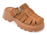 Papuci GRYXX maro, Y25L216, din piele intoarsa - 1