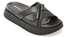 Papuci GRYXX negri, 1350H13, din piele naturala