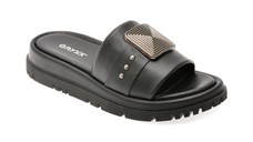 Papuci GRYXX negri, 220360, din piele naturala