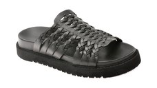 Papuci GRYXX negri, 452209, din piele naturala