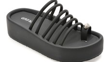 Papuci GRYXX negri, 5305, din piele ecologica
