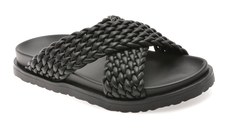 Papuci GRYXX negri, 6119, din piele ecologica