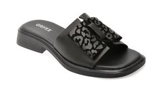 Papuci GRYXX negri, 6A038, din piele naturala