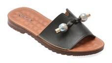 Papuci GRYXX negri, 70448, din piele naturala