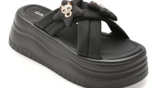 Papuci GRYXX negri, 8099, din piele ecologica