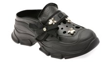 Papuci GRYXX negri, AQ2218, din piele naturala