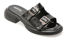 Papuci GRYXX negri, H82, din piele naturala lacuita