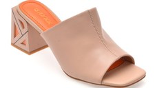 Papuci GRYXX nude, A212, din piele naturala