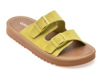 Papuci GRYXX verzi, 12504, din piele intoarsa - 1