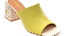 Papuci GRYXX verzi, A212, din piele naturala