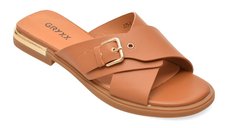 Papuci maro GRYXX JL75 din piele naturala pentru vara