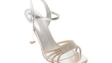 Sandale elegante GRYXX argintii, 5506, din piele naturala