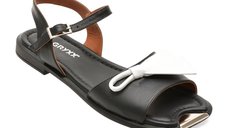 Sandale GRYXX alb-negru, 208421, din piele naturala